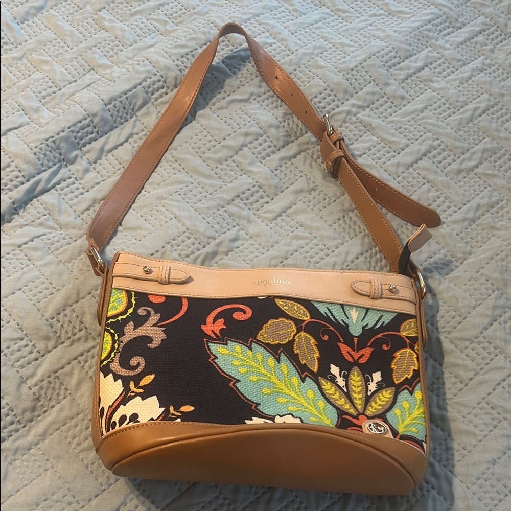 Spartina 449 Tan and Multicolor Shoulder Bag